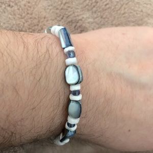 Kyanite Puka Shell Bracelet